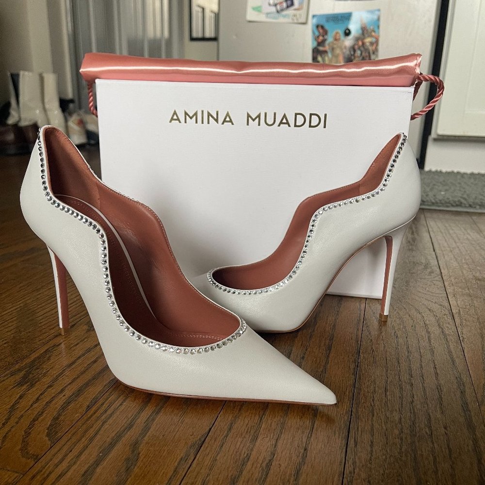 Amina Muaddi X Browns 50 Romy 110mm Pumps (Worn one time)